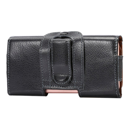 5.7 inch Litchi Texture Vertical Flip Thwartwise Genuine Leather Case / Waist Bag with Rotatable Back Splint for iPhone 7 & 6s Plus & 6 Plus, Galaxy Note 8 & Galaxy S6 Edge+ & A9 & A8, Huawei Mate 8 & Mate7, etc