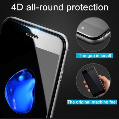For iPhone 6 Plus & 6s Plus 0.26mm 9H Surface Hardness 4D Curverd Arc Explosion-proof HD Silk-screen Tempered Glass Full Screen Film
