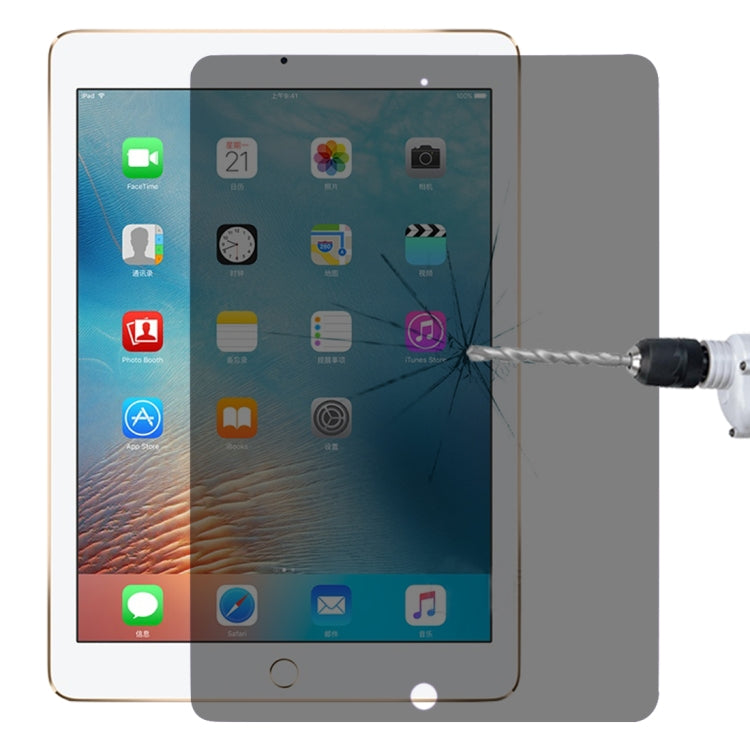 0.33mm 9H 2.5D Privacy Anti-glare Explosion-proof Tempered Glass Film for iPad 9.7 (2018)/(2017) & Pro 9.7 & Air 2 & Air, iPad 9.7 (2018)/(2017)&Pro 9.7&Air 2&Air
