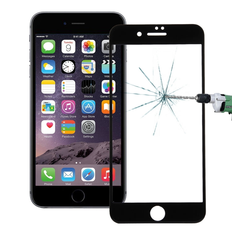 For iPhone 8 / 7 0.26mm 9H Surface Hardness 10D Curved Explosion-proof Colorized Silk-screen Tempered Glass Full Screen Film