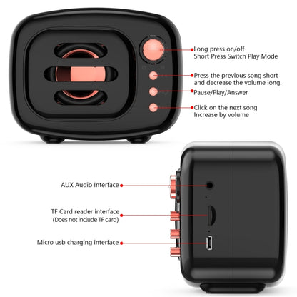 B11 Bluetooth 5.0 Retro Style Wireless Bluetooth Speaker, Supports Hands-free Calling & 32GB TF Card & 3.5mm Audio Jack