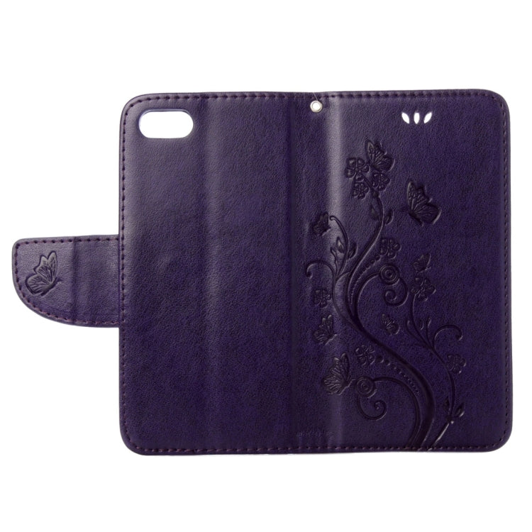 For  iPhone 8 & 7  Pressed Flowers Horizontal Flip Leather Case with Holder & Card Slots & Wallet
