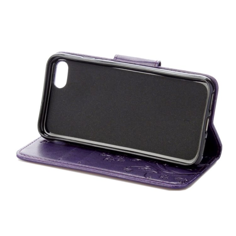For  iPhone 8 & 7  Pressed Flowers Horizontal Flip Leather Case with Holder & Card Slots & Wallet