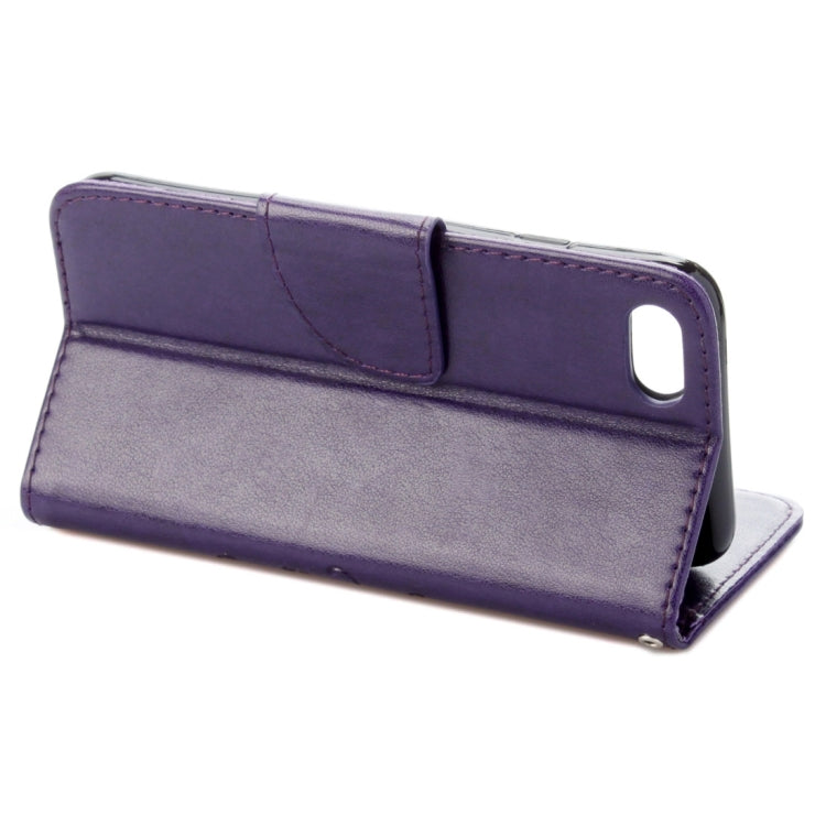 For  iPhone 8 & 7  Pressed Flowers Horizontal Flip Leather Case with Holder & Card Slots & Wallet