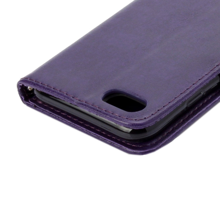 For  iPhone 8 & 7  Pressed Flowers Horizontal Flip Leather Case with Holder & Card Slots & Wallet