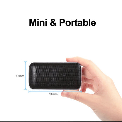 BT209 Outdoor Portable Ultra-thin Mini Wireless Bluetooth Speaker, Support TF Card & Hands-free Calling, Silver, BT209