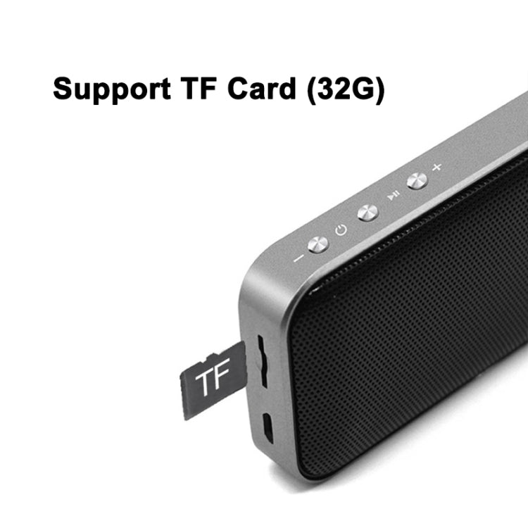 BT209 Outdoor Portable Ultra-thin Mini Wireless Bluetooth Speaker, Support TF Card & Hands-free Calling, Silver, BT209