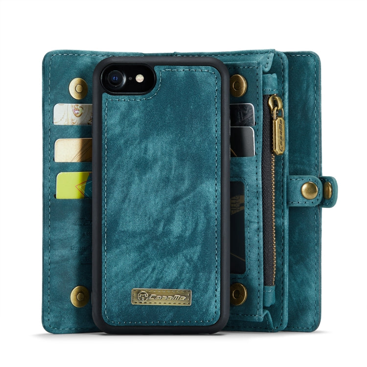 CaseMe for  iPhone 8 & 7  Multifunctional Leather Billfold with Detachable Magnetic PC Back Protective Case & Holder & 10 Card Slots & 3 Cash Slots & 1 Zipper Wallet & 2 Photo Frames & 3 Magnetic Clasps, For 8 & 7, For iPhone 8 & 7
