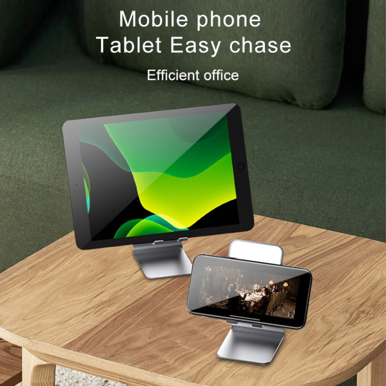 Universal Mobile Phone / Tablet PC Multifunctional Metal Desktop Stand with Makeup Mirror