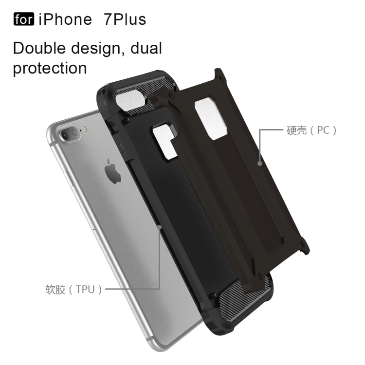 For iPhone 8 Plus & 7 Plus   Tough Armor TPU + PC Combination Case, For iPhone 7 Plus, For iPhone 8P & 7P