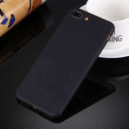 For iPhone 8 Plus & 7 Plus   Solid Color TPU Protective Case Without Round Hole