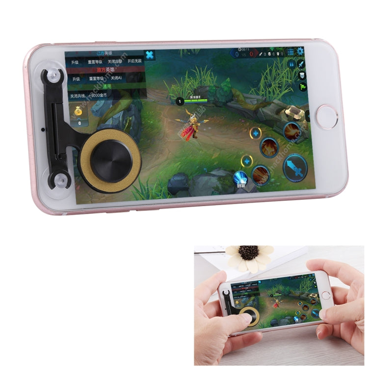 Q9 Direct Mobile Games Joystick Artifact Hand Travel Button Sucker for iPhone, Android Phone, Tablet, Q9 White, Q9 Gold, Q9 Red