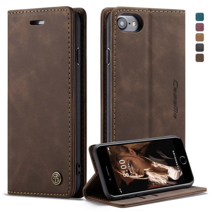 CaseMe-013 Multifunctional Retro Frosted Horizontal Flip Leather Case for iPhone 7 / 8, with Card Slot & Holder & Wallet, For iPhone 7 / 8