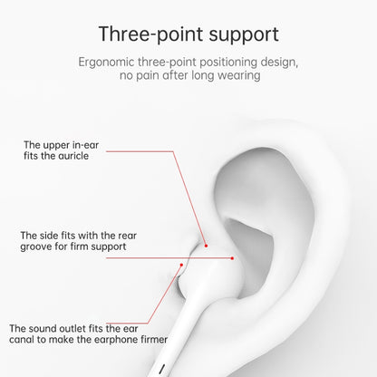 ML715 1.2m 8 Pin Port Wire Control Bluetooth Earphone, Support Music, Calls, Volume Control, ML715 Volume Control