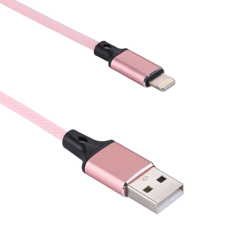 1m 2A USB to 8 Pin Nylon Weave Style Data Sync Charging Cable, 8 Pin Black, 8 Pin Pink, 8 Pin Grey, 8 Pin Blue, 8 Pin Red, 8 Pin White