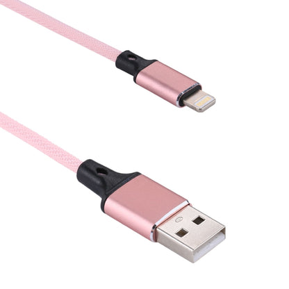 1m 2A USB to 8 Pin Nylon Weave Style Data Sync Charging Cable, 8 Pin Black, 8 Pin Pink, 8 Pin Grey, 8 Pin Blue, 8 Pin Red, 8 Pin White