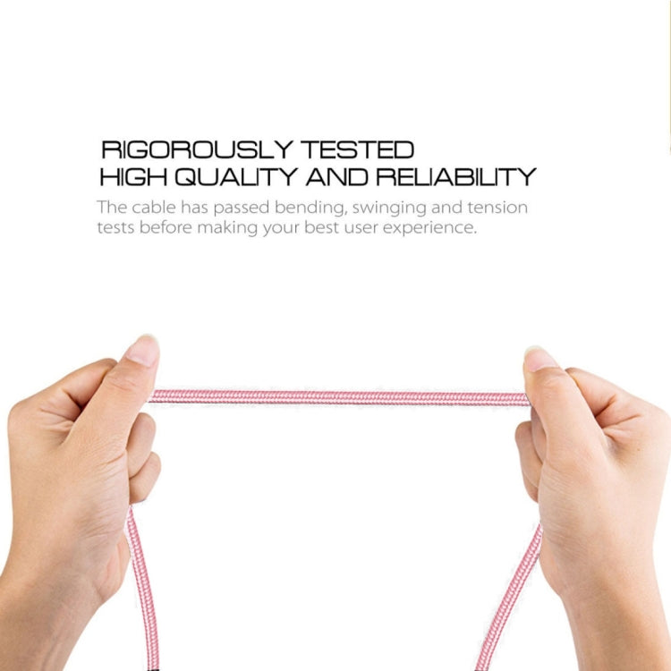 1m 2A USB to 8 Pin Nylon Weave Style Data Sync Charging Cable, 8 Pin Black, 8 Pin Pink, 8 Pin Grey, 8 Pin Blue, 8 Pin Red, 8 Pin White