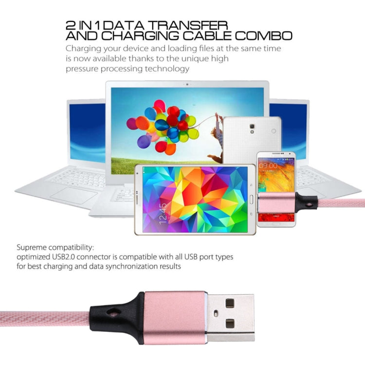 1m 2A USB to 8 Pin Nylon Weave Style Data Sync Charging Cable, 8 Pin Black, 8 Pin Pink, 8 Pin Grey, 8 Pin Blue, 8 Pin Red, 8 Pin White
