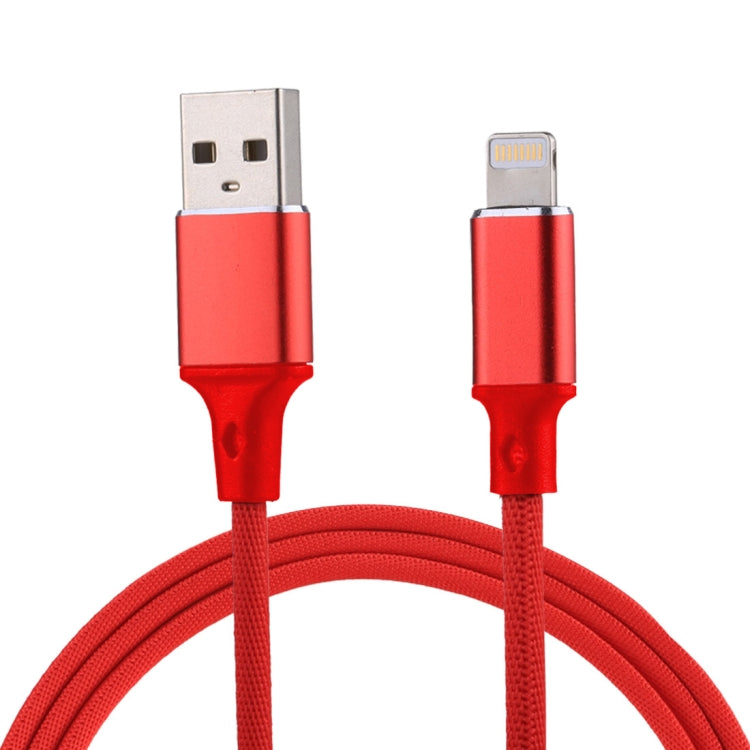 1m 2A USB to 8 Pin Nylon Weave Style Data Sync Charging Cable, 8 Pin Black, 8 Pin Pink, 8 Pin Grey, 8 Pin Blue, 8 Pin Red, 8 Pin White