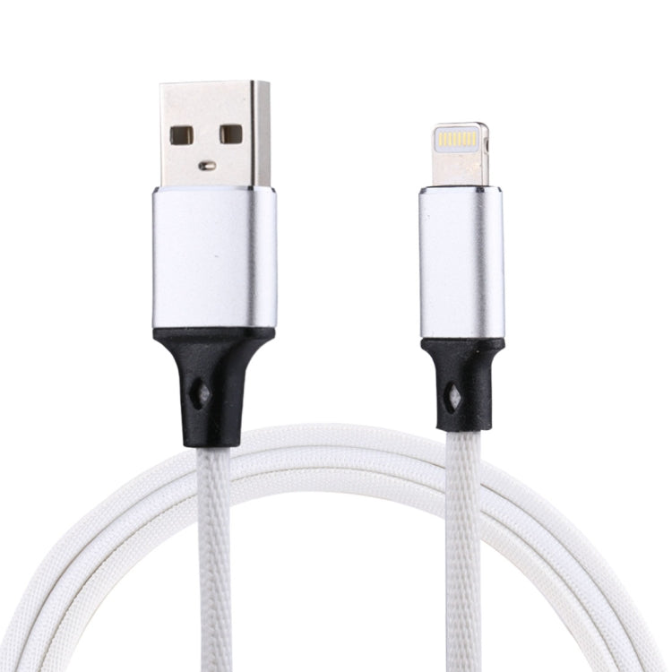 1m 2A USB to 8 Pin Nylon Weave Style Data Sync Charging Cable, 8 Pin Black, 8 Pin Pink, 8 Pin Grey, 8 Pin Blue, 8 Pin Red, 8 Pin White