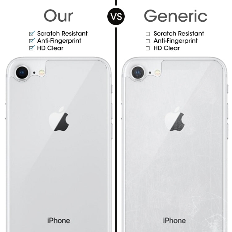 For iPhone 8 & 7 0.3mm 9H Surface Hardness 2.5D Curved Edge Explosion-proof Premium Tempered Glass Back Screen Protector, For 8 & 7