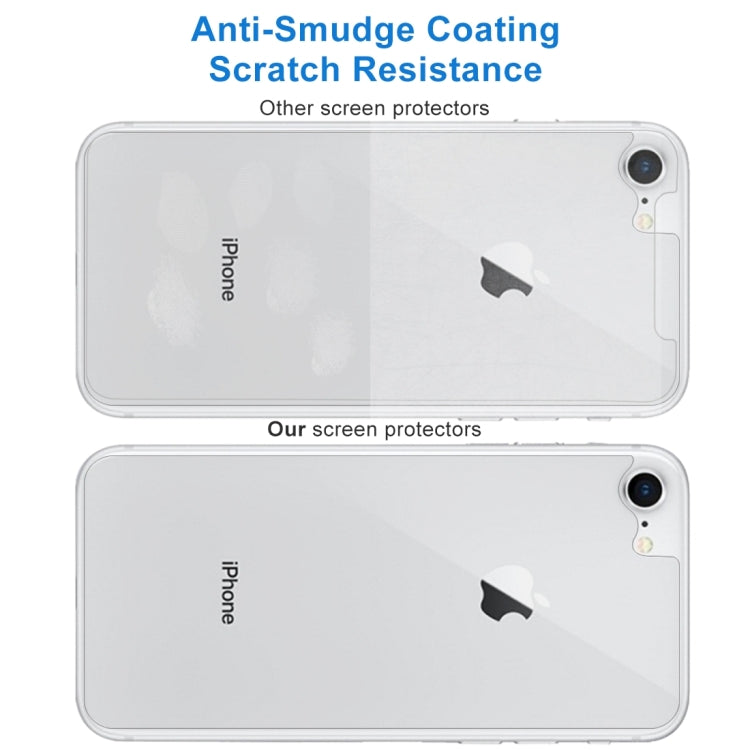 For iPhone 8 & 7 0.3mm 9H Surface Hardness 2.5D Curved Edge Explosion-proof Premium Tempered Glass Back Screen Protector, For 8 & 7