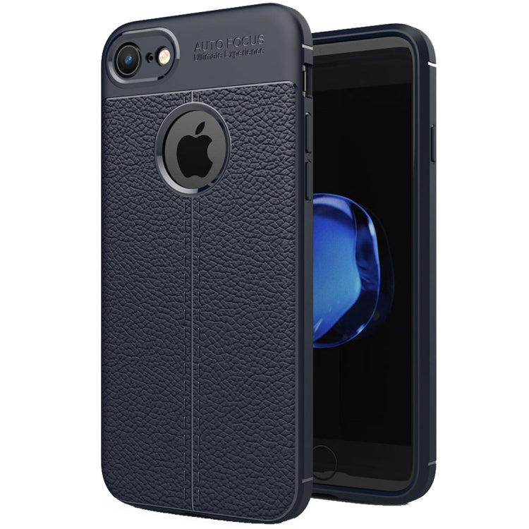 For iPhone 8 & 7 Litchi Texture TPU Protective Back Cover Case, For 8 & 7