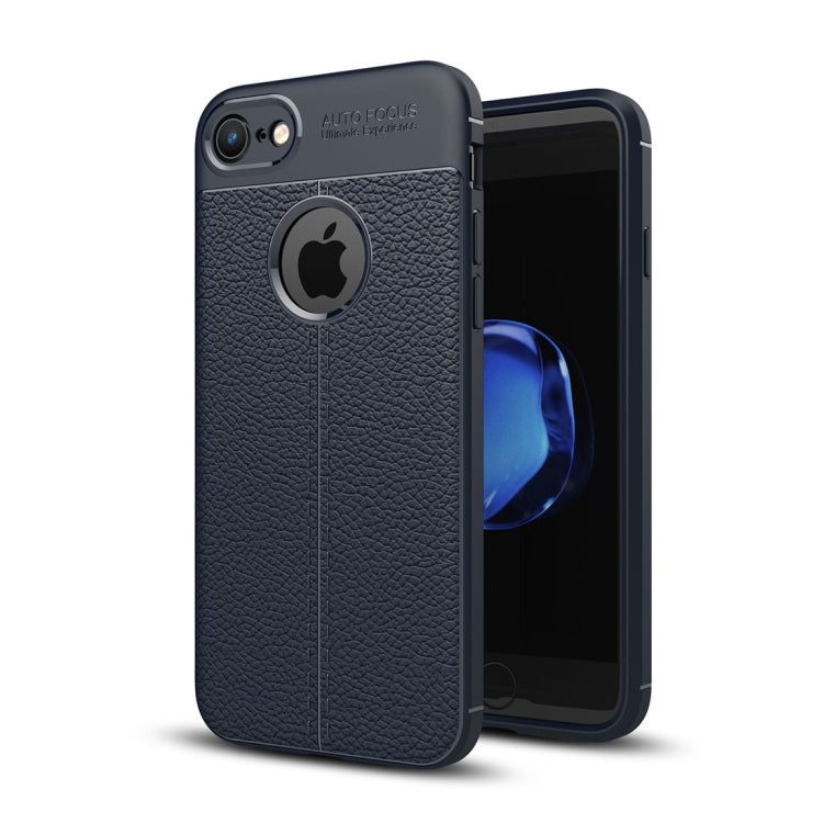 For iPhone 8 & 7 Litchi Texture TPU Protective Back Cover Case, For 8 & 7