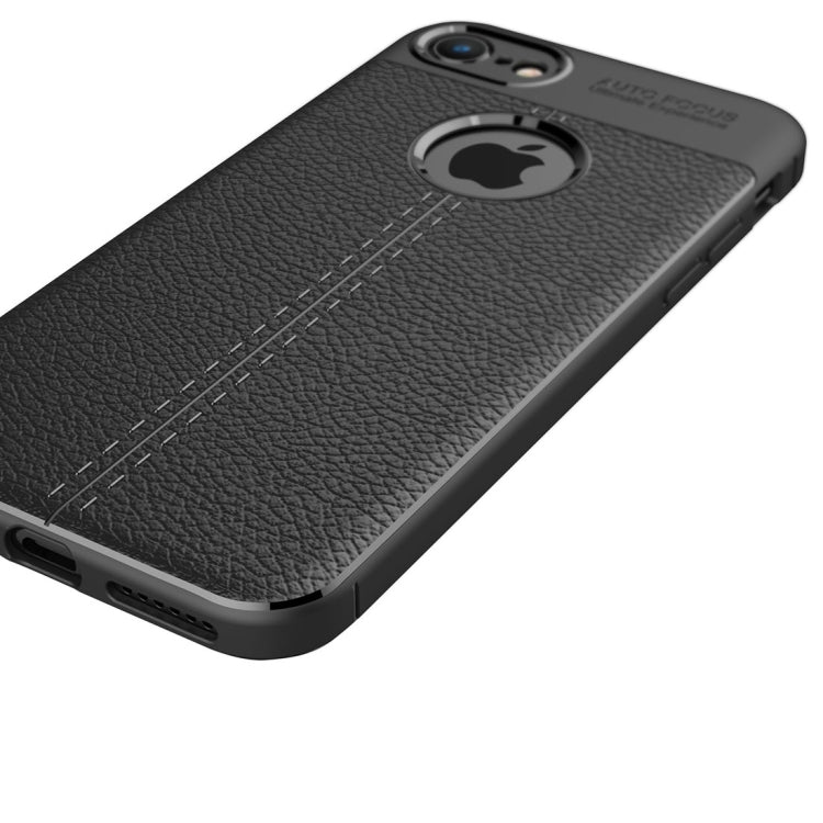 For iPhone 8 & 7 Litchi Texture TPU Protective Back Cover Case, For 8 & 7