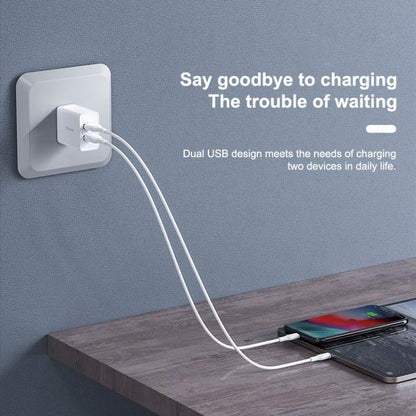 WK WP-U119 10W Dual USB Ports Travel Charger Power Adapter, US Plug, WP-U119 US Plug