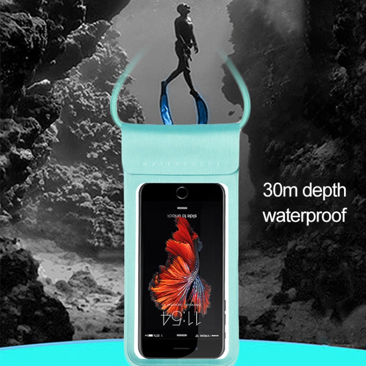 Outdoor Diving Swimming Mobile Phone Touch Screen Waterproof Bag for 5.1 to 6 Inch Mobile Phone