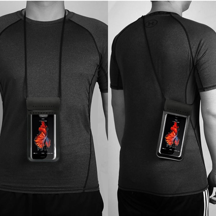 Outdoor Diving Swimming Mobile Phone Touch Screen Waterproof Bag for 6 to 7 Inch Mobile Phone