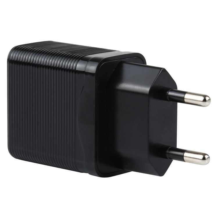 LZ-728 2 in 1 18W QC 3.0 USB Interface Travel Charger + USB to 8 Pin Data Cable Set, EU Plug, Cable Length: 1m, with 8 Pin Cable