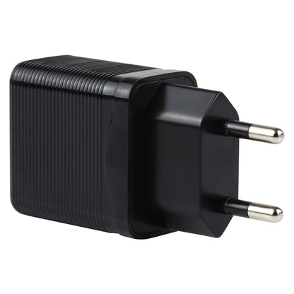LZ-728 2 in 1 18W QC 3.0 USB Interface Travel Charger + USB to 8 Pin Data Cable Set, EU Plug, Cable Length: 1m, with 8 Pin Cable