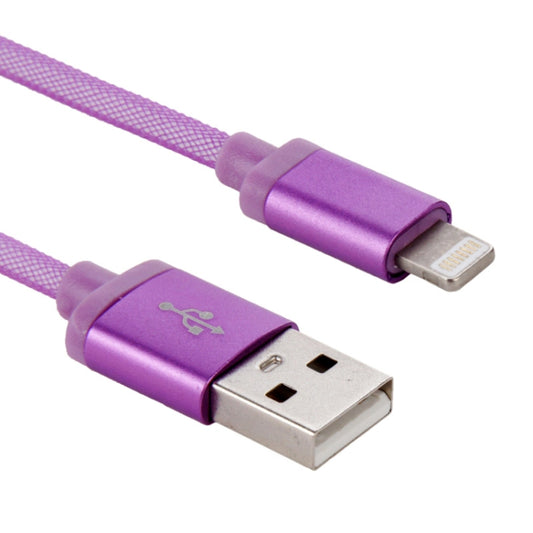 1m Net Style Metal Head 8 Pin to USB Data / Charger Cable