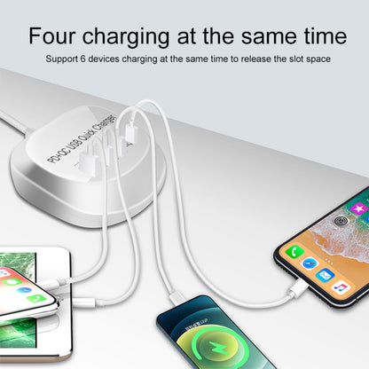 WLX-T3P 4 In 1 PD + QC Multi-function Smart Fast Charging USB Charger, WLX-T3P UK Plug, WLX-T3P US Plug, WLX-T3P AU Plug, WLX-T3P EU Plug