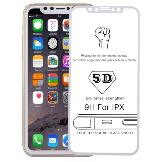 For iPhone X   0.3mm 9H Surface Hardness 4D Curved Full Screen Tempered Glass Screen Protector, For iPhone  X (1 PC)