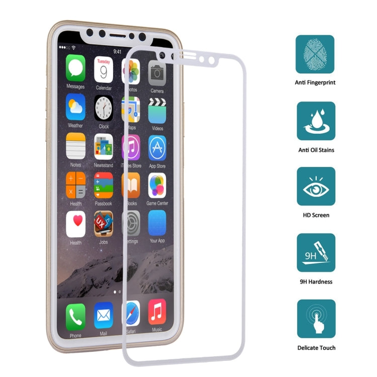 For iPhone X   0.3mm 9H Surface Hardness 4D Curved Full Screen Tempered Glass Screen Protector, iPhone X, For X, For iPhone  X (1 PC)