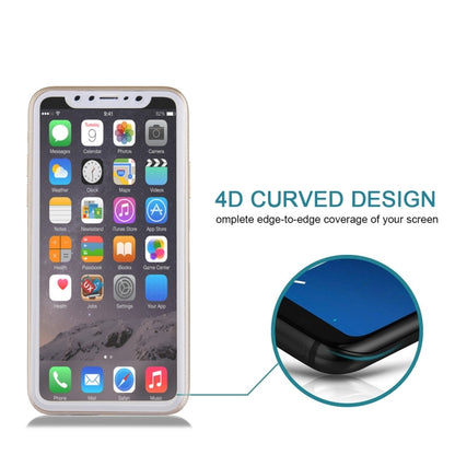 For iPhone X   0.3mm 9H Surface Hardness 4D Curved Full Screen Tempered Glass Screen Protector, For iPhone  X (1 PC)