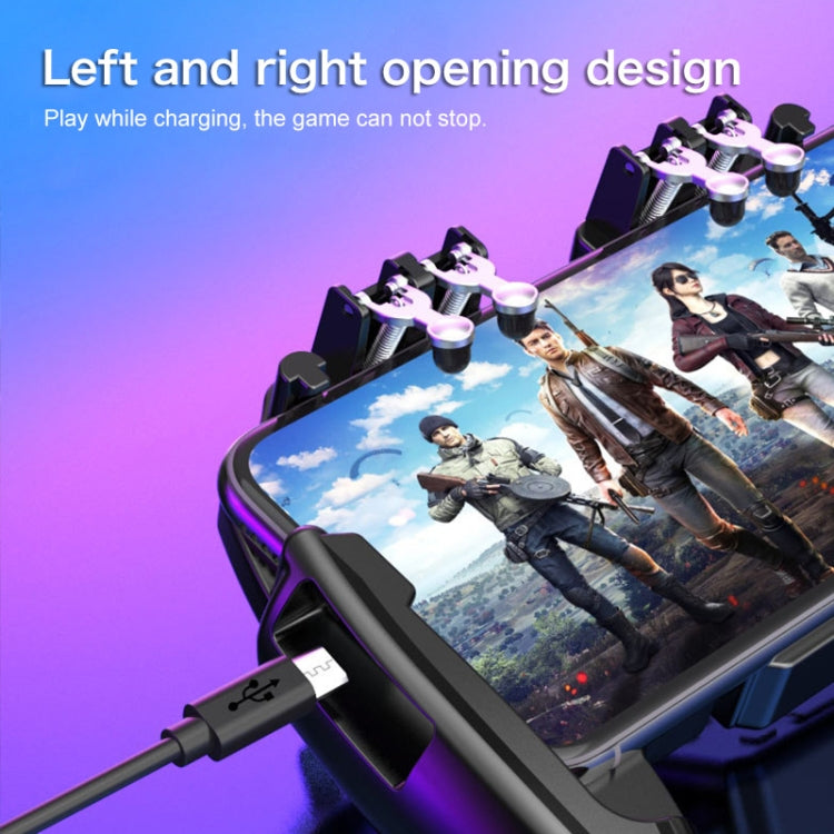 AK77 1200mAh Battery Edition Six-finger Linkage Multi-function Mobile Phone Gamepad with Bracket, Suitable for 4.7-6.5 inch Mobile Phones, 1200mAH Battery Edition