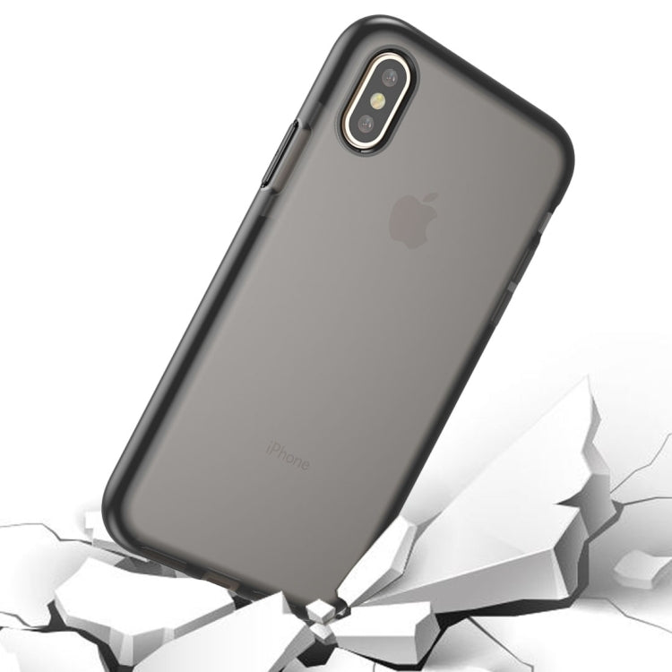 For iPhone X / XS  Fashion Transparent Texture Anti-collision TPU Protective Case, For X