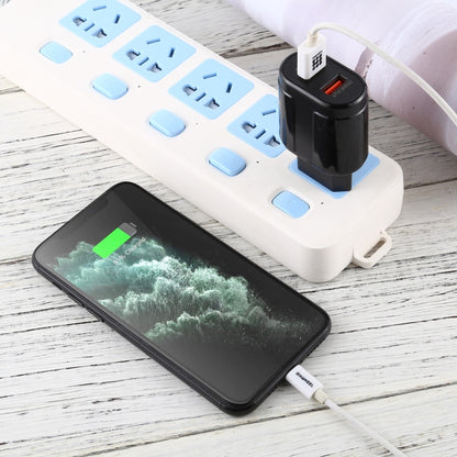 LZ-022 5V 2.4A Dual USB Ports Travel Charger, EU Plug