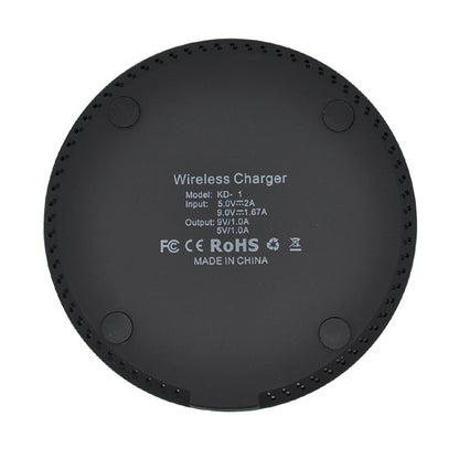KD-1 Ultra-thin 10W Normal Charging Wireless Charger, Normal Charging, Black, Normal Charging, White
