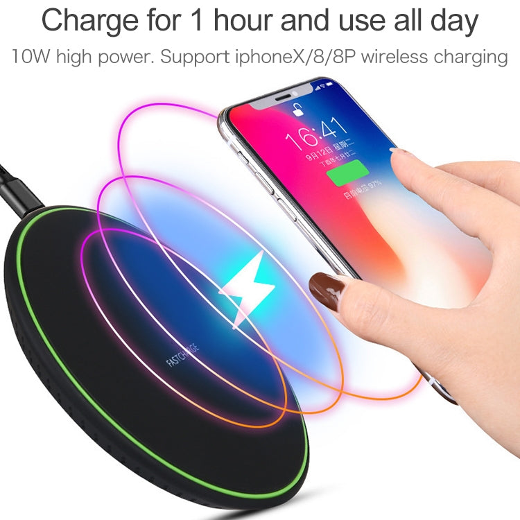 KD-1 Ultra-thin 10W Normal Charging Wireless Charger, Normal Charging, Black, Normal Charging, White