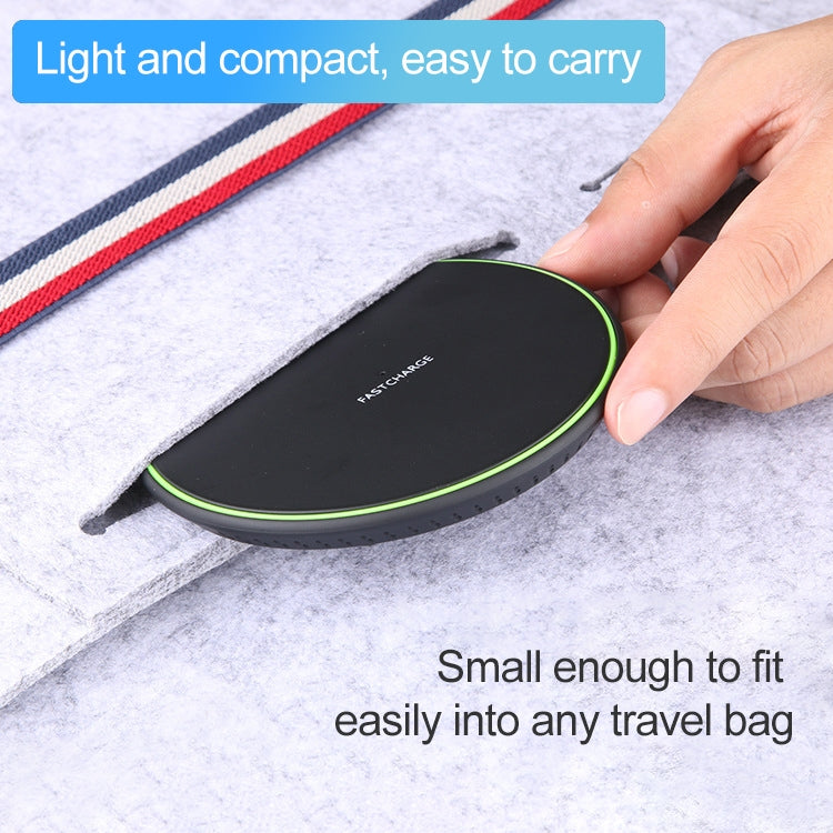 KD-1 Ultra-thin 10W Normal Charging Wireless Charger, Normal Charging, Black, Normal Charging, White