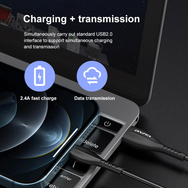 awei CL-115L 1m 2.4A USB to 8 Pin Charging Cable