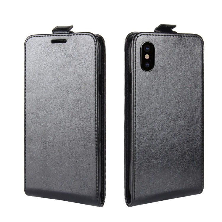 For iPhone X / XS Crazy Horse Texture Vertical Flip Leather Case with Card Slot & Photo Frame, For iPhone X / XS, For iPhone X