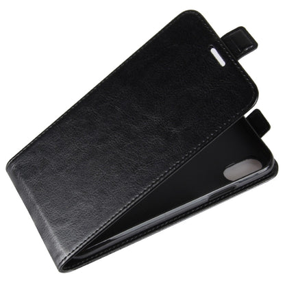 For iPhone X / XS Crazy Horse Texture Vertical Flip Leather Case with Card Slot & Photo Frame, For iPhone X