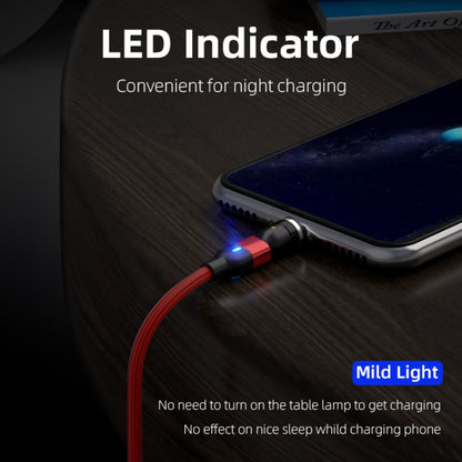 1m 3A Output 3 in 1 USB to 8 Pin + USB-C / Type-C + Micro USB 540 Degree Rotating Magnetic Data Sync Charging Cable, 1m 3 in 1
