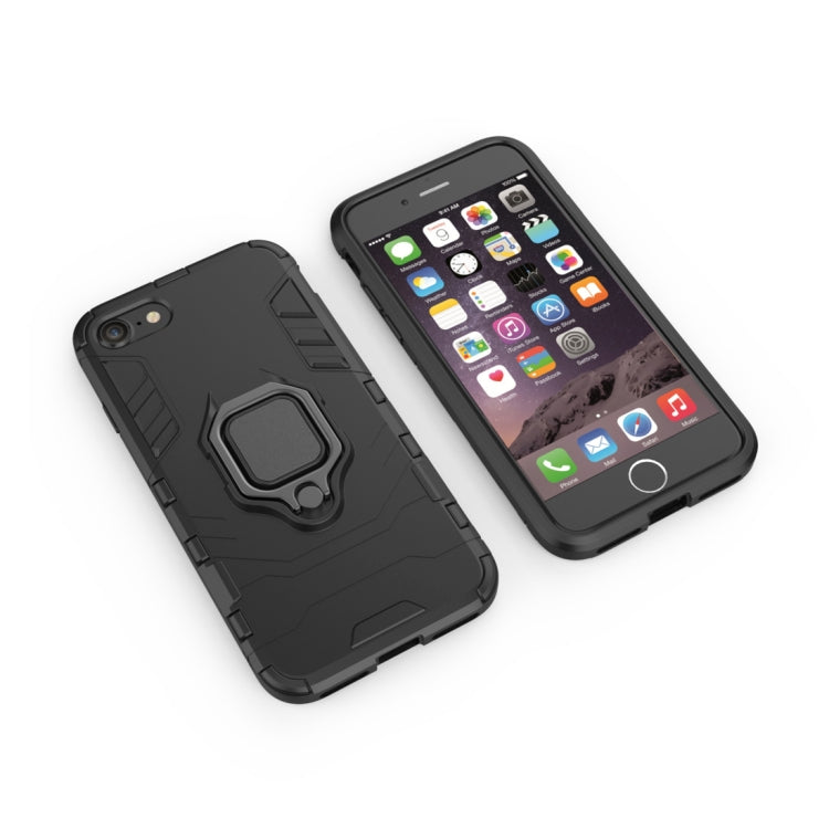 PC + TPU Shockproof Protective Case for iPhone 8 Plus & 7 Plus, with Magnetic Ring Holder, For 8P & 7P